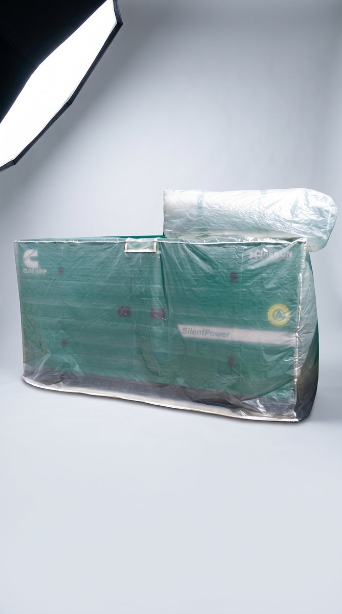 Diesel generator sealed in a close-fitting protective cover