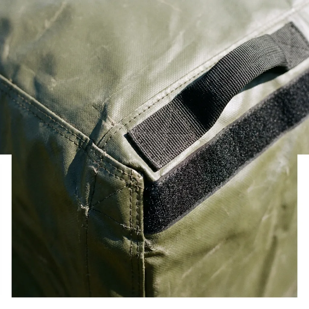 Hook-and-loop closure on a reusable equipment cover